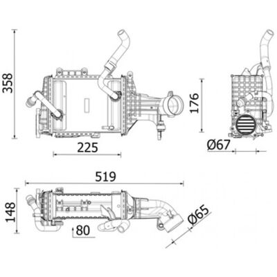 Intercooler Mahle CI 665 000P - Aire a Aire - Original Intercooler Mahle CI 665 000P - Aire a Aire - Original
