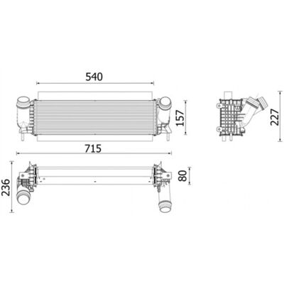 MAHLE ORIGINAL - CI 646 001P - NP300 Navara - Intercooler - Intercooler MAHLE ORIGINAL - CI 646 001P - NP300 Navara - Intercooler - Intercooler
