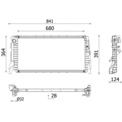 Radiador de aluminio MAHLE ORIGINAL CR 2747 000P - Enfriamiento del motor Radiador de aluminio MAHLE ORIGINAL CR 2747 000P - Enfriamiento del motor