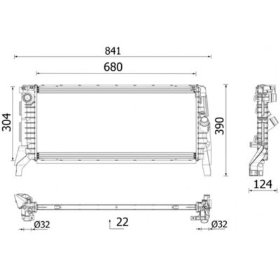 Radiador de aluminio MAHLE ORIGINAL CR 2748 000P - Enfriamiento del motor Radiador de aluminio MAHLE ORIGINAL CR 2748 000P - Enfriamiento del motor