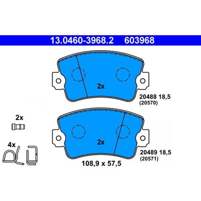 Juego de Pastillas de Freno Renault Trafic - Indicador de Desgaste - Compatible con Discos Juego de Pastillas de Freno Renault Trafic - Indicador de Desgaste - Compatible con Discos