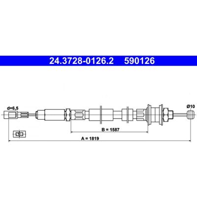 Cable de embrague ATE 2437280126.2 - Pieza de transmisión Cable de embrague ATE 2437280126.2 - Pieza de transmisión