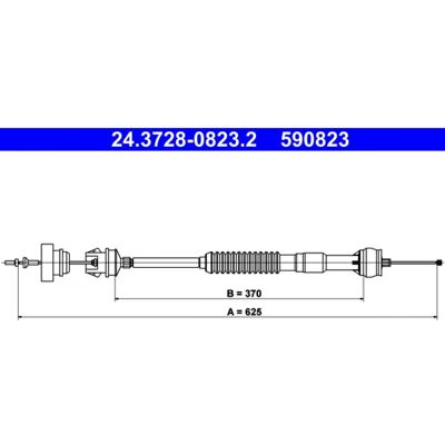 ATE 24.3728-0823.2 - Cable de embrague - Ajuste automático ATE 24.3728-0823.2 - Cable de embrague - Ajuste automático