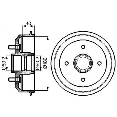 BOSCH Tambor de freno trasero - Pieza de freno para Ford Mazda BOSCH Tambor de freno trasero - Pieza de freno para Ford Mazda