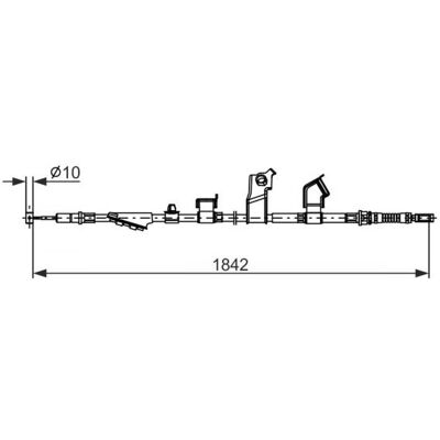 Bosch 1 987 482 911 - Cable de Freno de Mano Trasero Izquierdo - Honda Civic 8 Hatchback Bosch 1 987 482 911 - Cable de Freno de Mano Trasero Izquierdo - Honda Civic 8 Hatchback