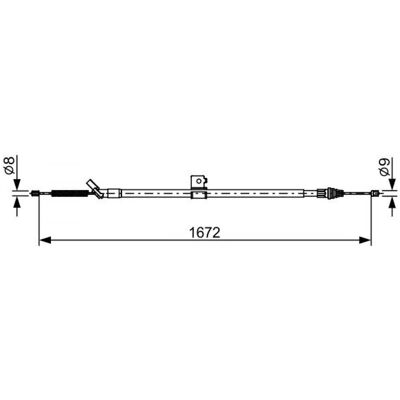 BOSCH 1 987 482 630 Cable - Freno de estacionamiento BOSCH 1 987 482 630 Cable - Freno de estacionamiento