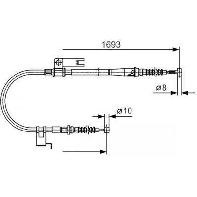 Bosch GCH120 Cable de freno de estacionamiento - Para Mazda 323 626 Bosch GCH120 Cable de freno de estacionamiento - Para Mazda 323 626