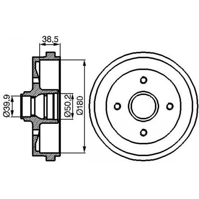 Bosch Modelo 0 986 477 002 Tambor de Freno - Eje trasero, Sin rodamiento de rueda Bosch Modelo 0 986 477 002 Tambor de Freno - Eje trasero, Sin rodamiento de rueda