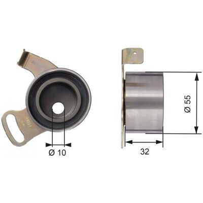 Gates T41168 - Polea tensora de la correa de distribución para Rover 100 200 400 Gates T41168 - Polea tensora de la correa de distribución para Rover 100 200 400