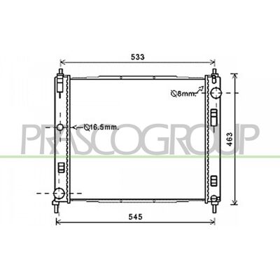 Radiador de aluminio PRASCO DS300R003 para Nissan Juke - Enfriamiento del motor Radiador de aluminio PRASCO DS300R003 para Nissan Juke - Enfriamiento del motor
