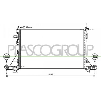Radiador de aluminio PRASCO DS962R003 - Refrigeración del motor Radiador de aluminio PRASCO DS962R003 - Refrigeración del motor