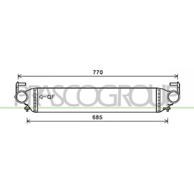 Intercooler PRASCO FT060N001 - Con conectores rápidos para FIAT 500X Intercooler PRASCO FT060N001 - Con conectores rápidos para FIAT 500X