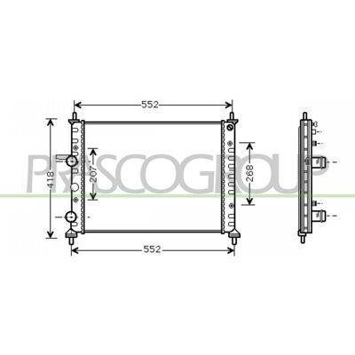 Radiador de aluminio PRASCO FT137R011 - Sistema de enfriamiento Radiador de aluminio PRASCO FT137R011 - Sistema de enfriamiento