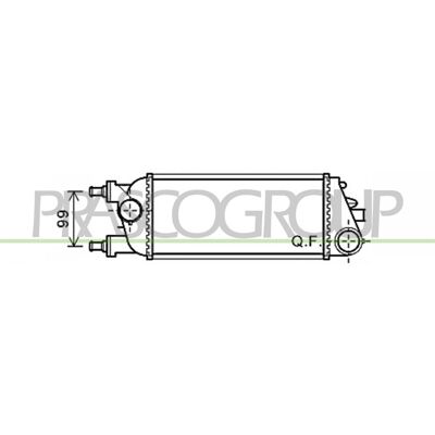 PRASCO LA004N001 Intercooler - Conexiones rápidas para LANCIA Ypsilon III PRASCO LA004N001 Intercooler - Conexiones rápidas para LANCIA Ypsilon III