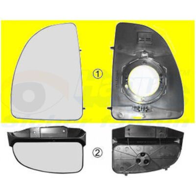 Van Wezel Modelo 1747831 - Cristal de espejo convexo sin calefacción izquierdo Van Wezel Modelo 1747831 - Cristal de espejo convexo sin calefacción izquierdo