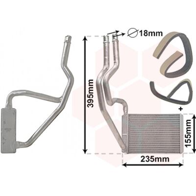 VAN WEZEL 18006329 Calentador - Radiador para Ford Fiesta y Mazda 2 VAN WEZEL 18006329 Calentador - Radiador para Ford Fiesta y Mazda 2