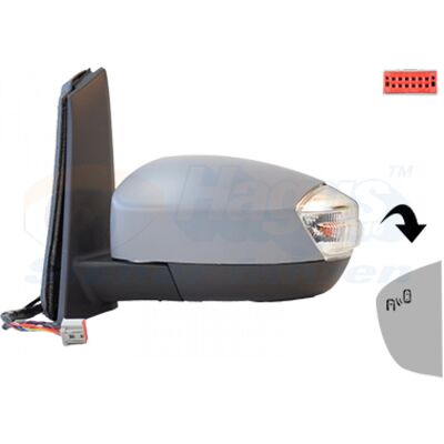 Retrovisor exterior Van Wezel 1966807 izquierdo con capa de imprimación - Espejo de puerta Retrovisor exterior Van Wezel 1966807 izquierdo con capa de imprimación - Espejo de puerta