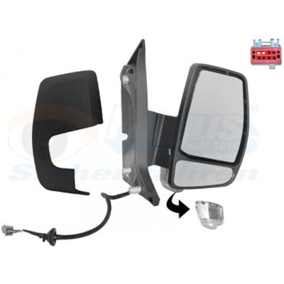 Espejo lateral Van Wezel Ford Transit - Negro - Convexo - Calefactable Espejo lateral Van Wezel Ford Transit - Negro - Convexo - Calefactable