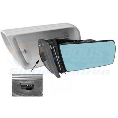 Espejo lateral de Van Wezel 3031808 con tono azul, calefactable, convexo, eléctrico - Retrovisor de puerta Espejo lateral de Van Wezel 3031808 con tono azul, calefactable, convexo, eléctrico - Retrovisor de puerta