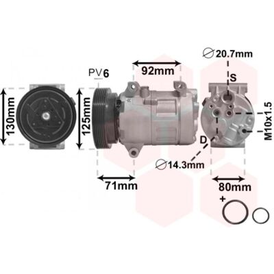 VAN WEZEL IR PLUS 4300K103 - Compresor de Aire Acondicionado VAN WEZEL IR PLUS 4300K103 - Compresor de Aire Acondicionado