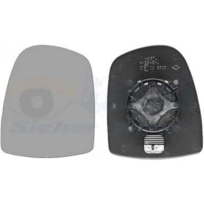 Van Wezel Modelo PRIMASTAR Vidrio de espejo convexo calefactable derecho - Espejo exterior Van Wezel Modelo PRIMASTAR Vidrio de espejo convexo calefactable derecho - Espejo exterior
