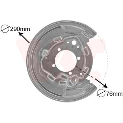 VAN WEZEL 5307374 - Escudo de polvo de freno para Toyota Avensis VAN WEZEL 5307374 - Escudo de polvo de freno para Toyota Avensis