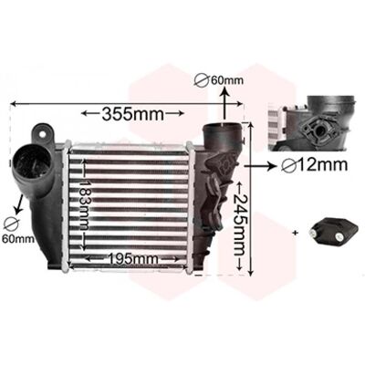 Intercooler IR PLUS Seat Skoda VW - 183x190x65mm Intercooler IR PLUS Seat Skoda VW - 183x190x65mm