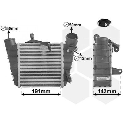Intercooler Van Wezel - Compatible con Seat, Skoda, VW - IR PLUS Intercooler Van Wezel - Compatible con Seat, Skoda, VW - IR PLUS