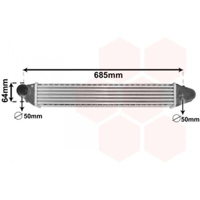 Intercooler Van Wezel 7M3145805/1109138 para Seat VW - Intercooler Intercooler Van Wezel 7M3145805/1109138 para Seat VW - Intercooler