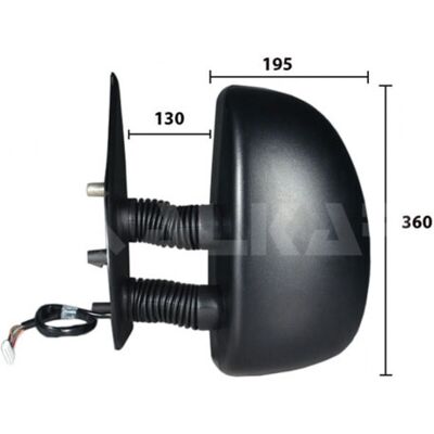 Alkar 9256961 - Espejo exterior convexo para Citroën Jumper, Fiat Ducato Alkar 9256961 - Espejo exterior convexo para Citroën Jumper, Fiat Ducato