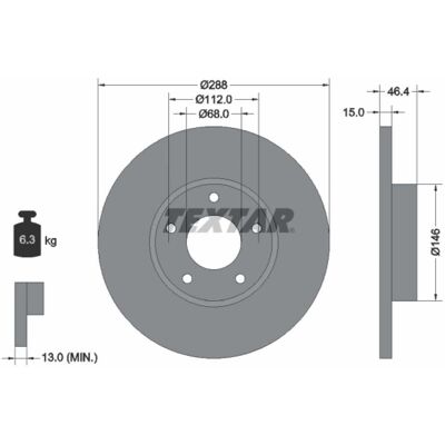 Textar Pro+ 92057405 Disco de Freno de Alto Carbono - Para Audi A4 B5 Textar Pro+ 92057405 Disco de Freno de Alto Carbono - Para Audi A4 B5