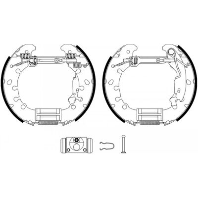 Kit de zapatas de freno Textar 203mm - Kit de frenos y cilindro Kit de zapatas de freno Textar 203mm - Kit de frenos y cilindro