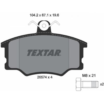 Pastillas de freno Textar Audi Volvo - Delantero - 20574 Pastillas de freno Textar Audi Volvo - Delantero - 20574