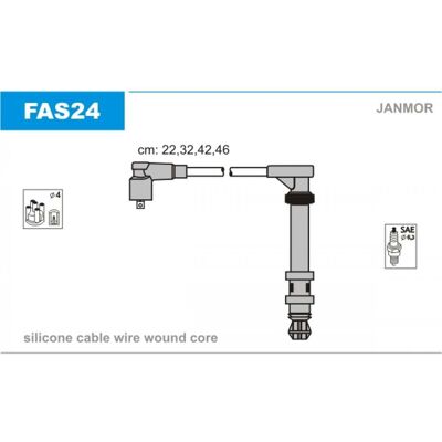 Janmor Juego de Cables de Encendido - Compatible con Fiat, Lancia Janmor Juego de Cables de Encendido - Compatible con Fiat, Lancia