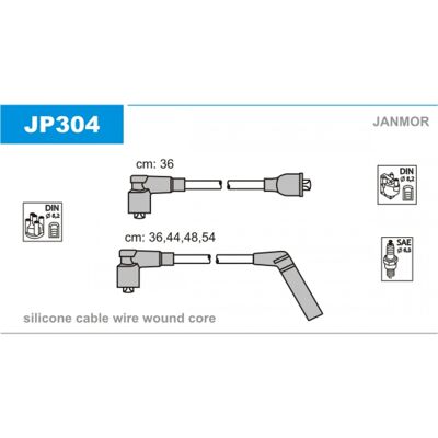 JANMOR JP304 Juego de Cables de Encendido - Hyundai Atos JANMOR JP304 Juego de Cables de Encendido - Hyundai Atos