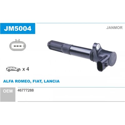 JANMOR JM5004 Bobina de encendido - Modelos Fiat & Lancia JANMOR JM5004 Bobina de encendido - Modelos Fiat & Lancia