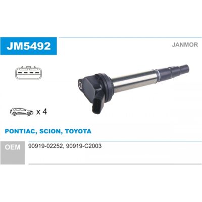 Janmor JM5492 Bobina de encendido - Bobina de encendido para Toyota Lexus Abakus Ackoja Ashika Bosch Bosch Bosch Janmor JM5492 Bobina de encendido - Bobina de encendido para Toyota Lexus Abakus Ackoja Ashika Bosch Bosch Bosch