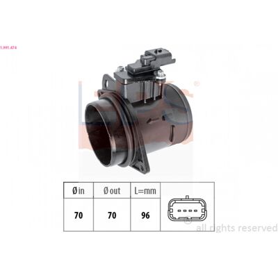 Peugeot 1.991.474 Sensor de masa de aire - Medidor de flujo de aire Peugeot 1.991.474 Sensor de masa de aire - Medidor de flujo de aire