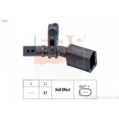Sensor de ABS de Volkswagen - 1.960.010 - Hecho en Italia Sensor de ABS de Volkswagen - 1.960.010 - Hecho en Italia