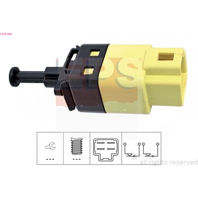 Chevrolet 1.810.264 Interruptor de Luz de Freno - Luz de Freno Chevrolet 1.810.264 Interruptor de Luz de Freno - Luz de Freno