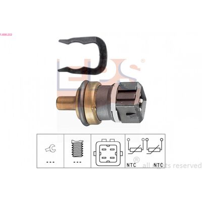 Sensor de Temperatura de Refrigerante Modelo 1.830.232 - Tipo de Sensor Sensor de Temperatura de Refrigerante Modelo 1.830.232 - Tipo de Sensor