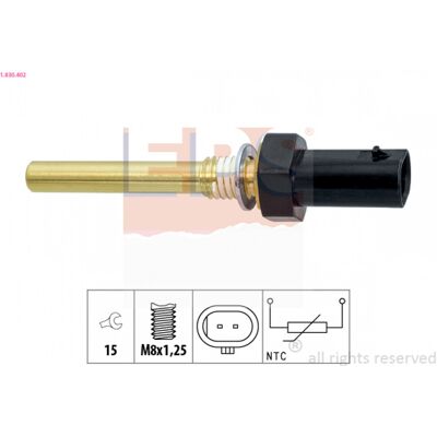 EPS 1.830.402 Sensor de temperatura de aceite - M8x1.25 - Opel, Vauxhall EPS 1.830.402 Sensor de temperatura de aceite - M8x1.25 - Opel, Vauxhall
