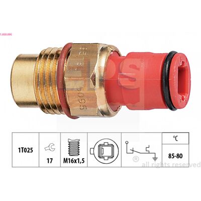 Valeo 1.850.095 Interruptor de temperatura - Rango 80°C-85°C Valeo 1.850.095 Interruptor de temperatura - Rango 80°C-85°C