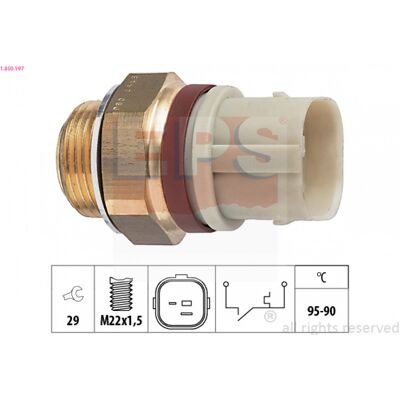 VALEO 1.850.197 Interruptor de Temperatura - Rango 90-95°C VALEO 1.850.197 Interruptor de Temperatura - Rango 90-95°C