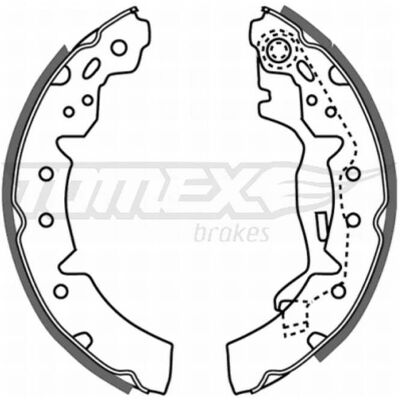 TOMEX BRAKES - TX 21-06 - eje trasero 200 37 - Juego de zapatas TOMEX BRAKES - TX 21-06 - eje trasero 200 37 - Juego de zapatas