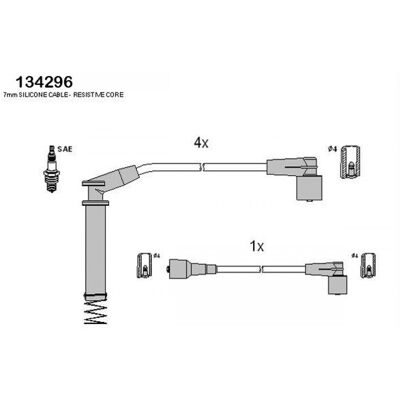 Conjunto de cables de encendido Hitachi para Opel - 134296 Conjunto de cables de encendido Hitachi para Opel - 134296