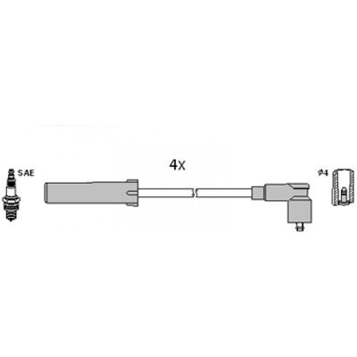 Hitachi Dacia Logan Juego de Cables de Encendido - Sistema de Encendido Hitachi Dacia Logan Juego de Cables de Encendido - Sistema de Encendido