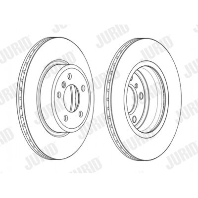JURID Disco de freno BMW 5 Touring, 5 Sedán, 24mm Ventilado - Disco de freno JURID Disco de freno BMW 5 Touring, 5 Sedán, 24mm Ventilado - Disco de freno