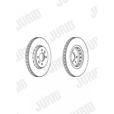 JURID 562959JC Disco de freno ventilado y recubierto - Rotor JURID 562959JC Disco de freno ventilado y recubierto - Rotor