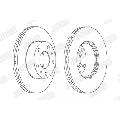 Disco de freno JURID 563018J - Ventilado - 280x24.5x118mm Disco de freno JURID 563018J - Ventilado - 280x24.5x118mm